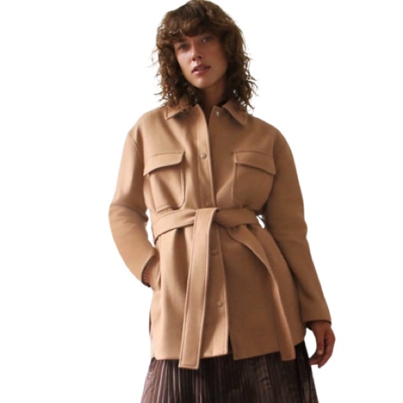 Aritzia Jackets & Blazers - Aritzia Wilfred Rialto Camel Shirt Jacket